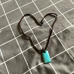 16in necklace turquoise pendant